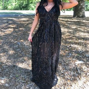 Gorg Black, sparkly maxi dress